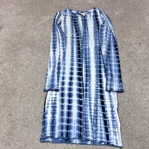 Princess Polly Dress Blue White Women's Long Sleeve Size 2